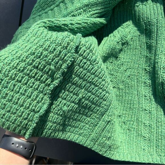 Carraig Donn Irish Merino Wool Green Knit cardigan shirt size XL Extra Large - Picture 5 of 7